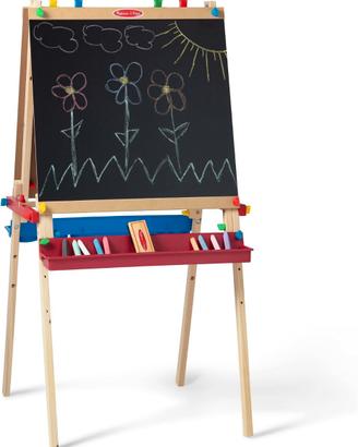 Cavalletto in legno lavagna 2in1 regolabile bimbi