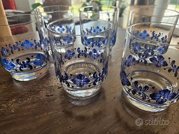 Set di 6 bicchieri in cristallo