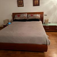 Letto contenitore in ciliegio