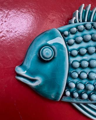 Pesce in ceramica di vietri dipinyo s mano