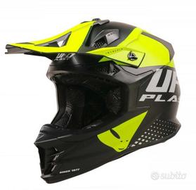 Casco Cross UFO Intrepid ECE 22-06 -Nero Giallo -