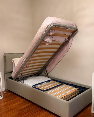 Letto una piazza con contenitore 200 x 98