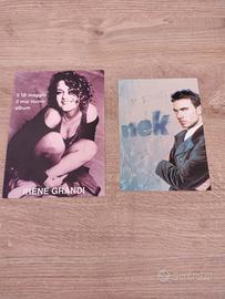 2 Cartoline promozionali Irene Grandi '95 + Nek 96