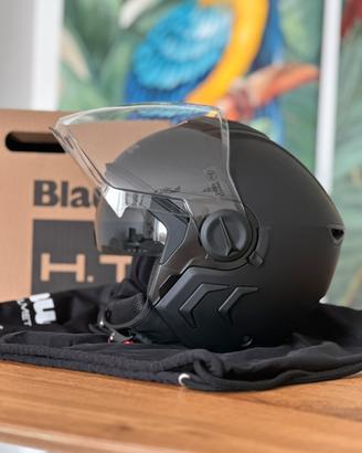 Casco Blauer H.T. DJ01 Taglia S, nero opaco