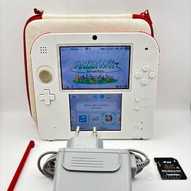 Console Nintendo 2DS Bianco rosso completo memory