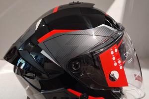 LS2 casco JET OF 618 VERSO II AIR NERO/ROSSO