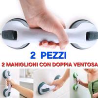 2X Maniglia Doccia Anziani Ventosa Maniglione casa