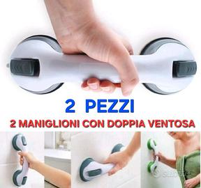 2X Maniglia Doccia Anziani Ventosa Maniglione casa