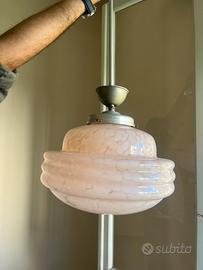 Lampadario in vetro color rosa