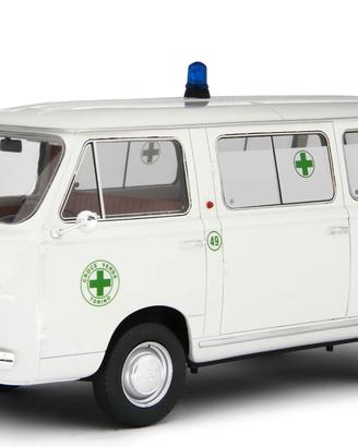 Modellino Fiat 850 Familiare Ambulanza Croce Verde