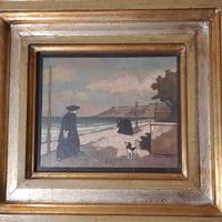 Quadro di Nino Caffè  "Passeggiata" (Pesaro) 1971
