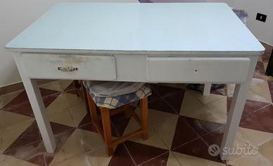 tavolo legno massello anni '50 vintage