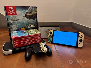 Nintendo Switch Oled - Edizione Zelda TOTK+Giochi