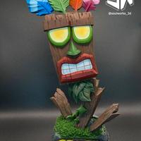 🎨Aku Aku Crash Bandicoot Resin Figure Hand Painte