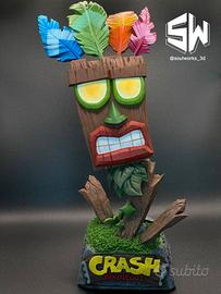 🎨Aku Aku Crash Bandicoot Resin Figure Hand Painte