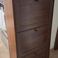 BRUSALI Scarpiera ikea a 3 scomparti, 61x30x130