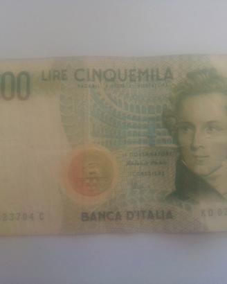 BANCONOTA DA 5000 MILA LIRE ORIGINALE