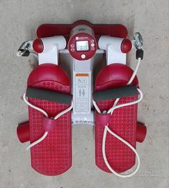 Step Domyos rosa con Display e elastici