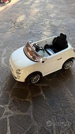 Macchinina elettrica per bambini Fiat 500 bianca