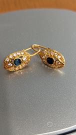 orecchini in oro 18 KT con pietre - 5,3 grammi 