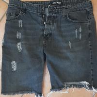 Pantaloncino jeans corto nero