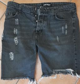 Pantaloncino jeans corto nero