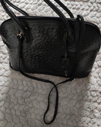 borsa pelle struzzo 