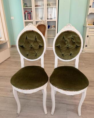 Coppia sedie in legno Luigi Filippo