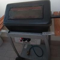 Bbq a gas con pietra lavica