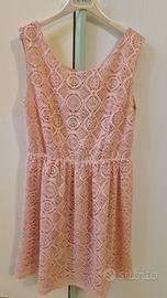 vestito rosa macrame'