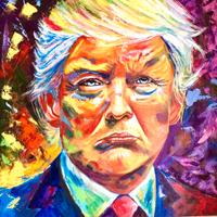 Dipinto a olio su tela 50x50x4