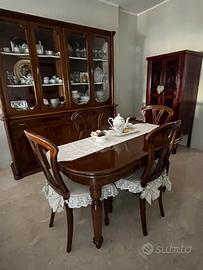 Set di 6 sedie classiche artigianali in legno
