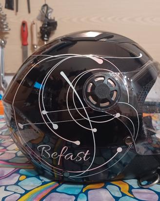Casco moto bambino bambina  Befast m 49cm 50cm jet