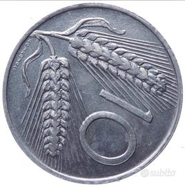 Repubblica italiana 10 lire 1981 ass ruotato 120