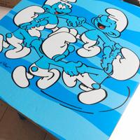 Tavolino in cartone originale Puffi 