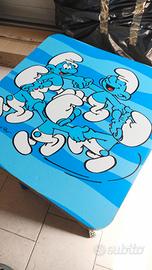 Tavolino in cartone originale Puffi 