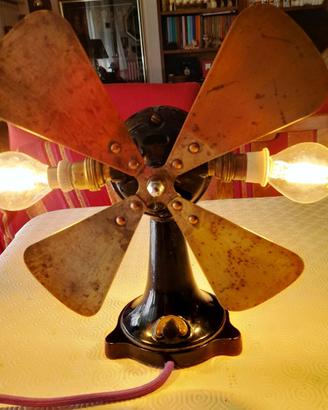 Lampada ventilatore 2 luci con e senza pala h23