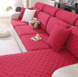 Copridivano Seduta elastico 3 posti Rosso Rubino