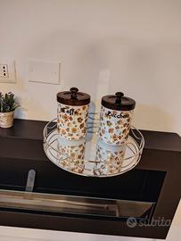 Set barattoli cucina caffè e zucchero