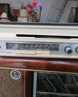 mangiadischi con radio giallo Europhon Rolling con