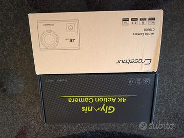 2 action cam complete di tutto e 6 batterie