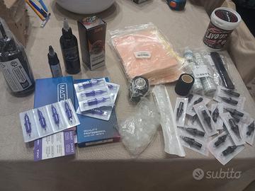  kit completo  tatuaggi macchinetta  pari al nuovo