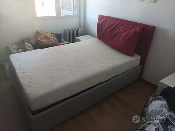 Letto contenitore 1 piazza e mezza  + materasso