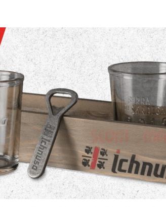 Birra Ichnusa vassoio bicchieri e apribottiglie