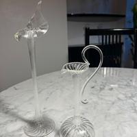 Coppia oggetti in vetro di Murano