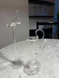 Coppia oggetti in vetro di Murano