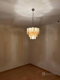 Lampadario vintage anni 70 vetro