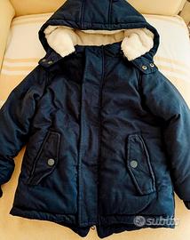 Giaccone in piuma d'oca e pelliccia 