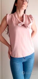 Blusa giromaniche con fiocco rosa Pinokkio Taglia