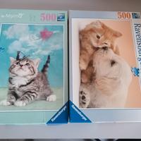 Due puzzle Ravensburger da 500 pezzi 